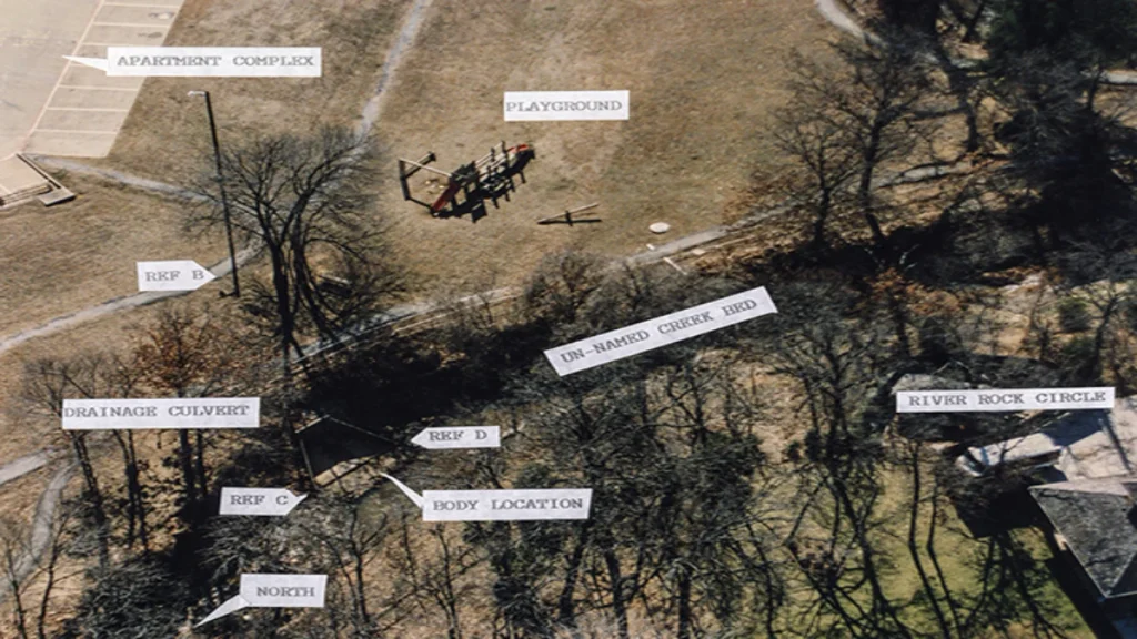 Arlington Police in Texas release photo of creek where Amber’s body was found.