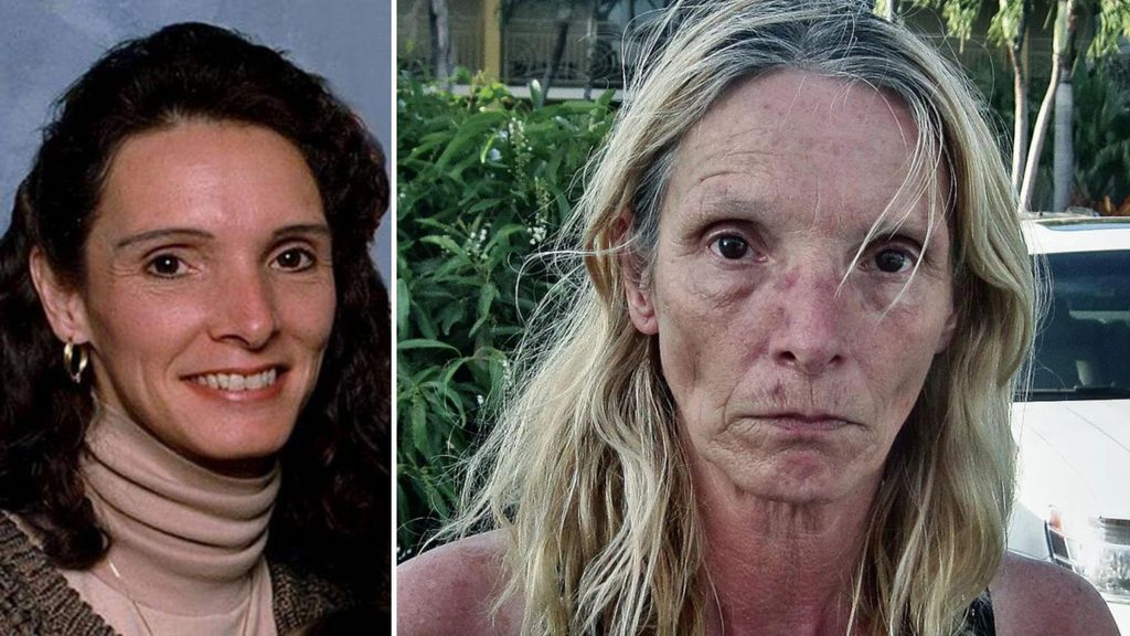Brenda Heist before her 2002 disappearance and after being found alive in Florida in 2013.