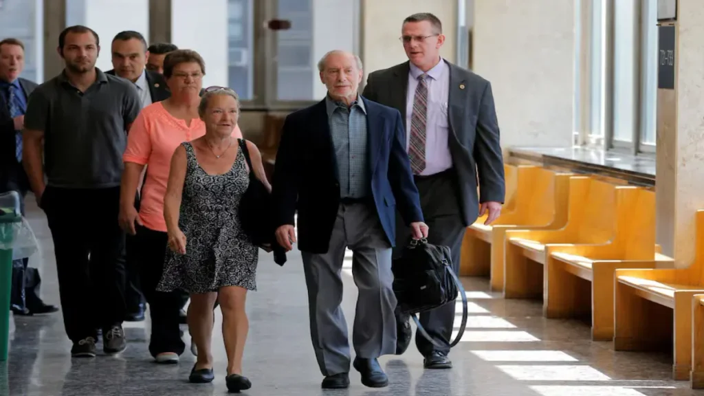 Julie and Stanley Patz, parents of 1979 murder victim 6-year-old Etan Patz, arrive at Manhattan State Supreme Court for the sentencing of Pedro Hernandez.