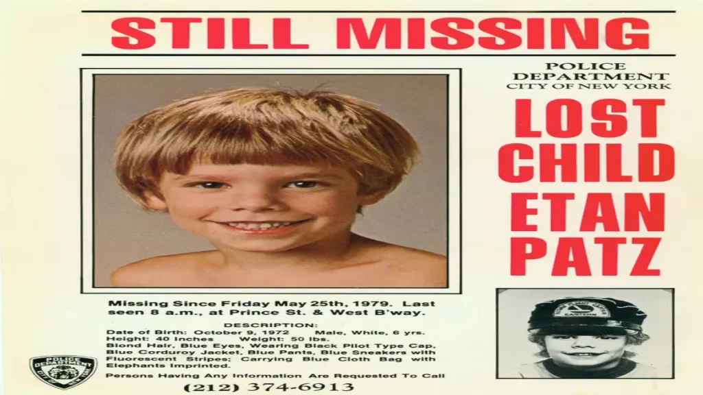 Etan Patz Missing child poster.