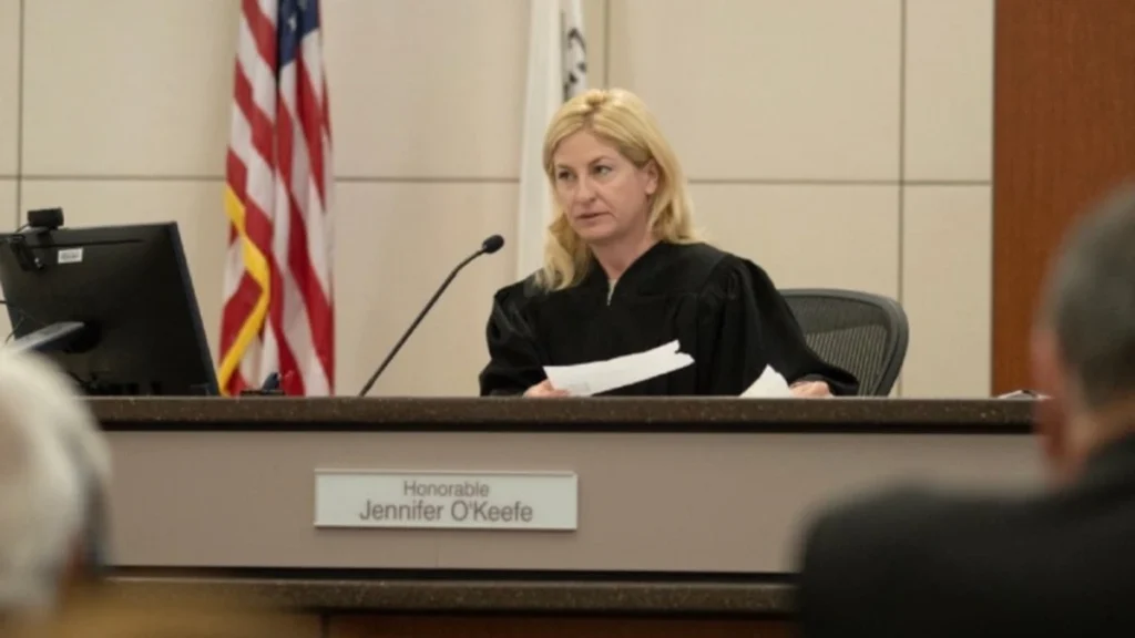 Judge Jennifer O’Keefe, who presided over the trial of Paul Flores in the Kristin Smart case.