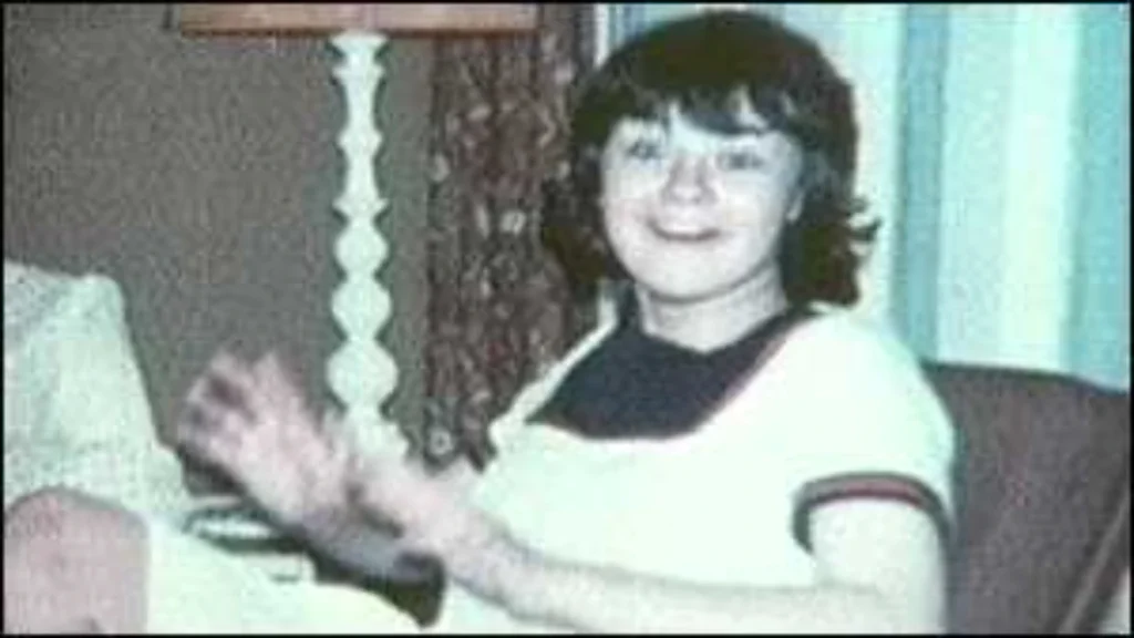 Mary Bell as a teenager inside an open prison facility during the 1970s