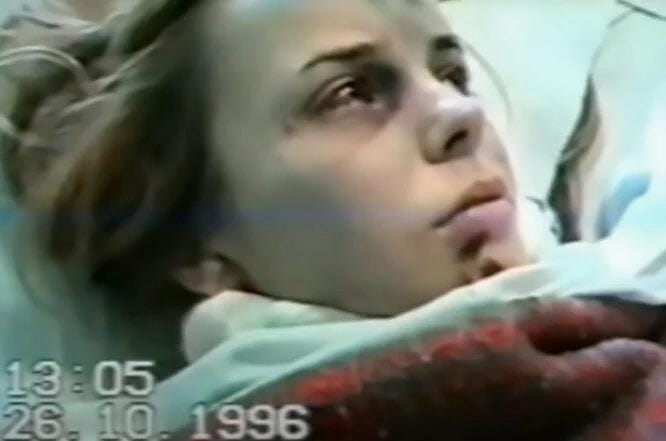 The last known image of 15 year old Olya Galtseva taken before she succumbed to her injuries.