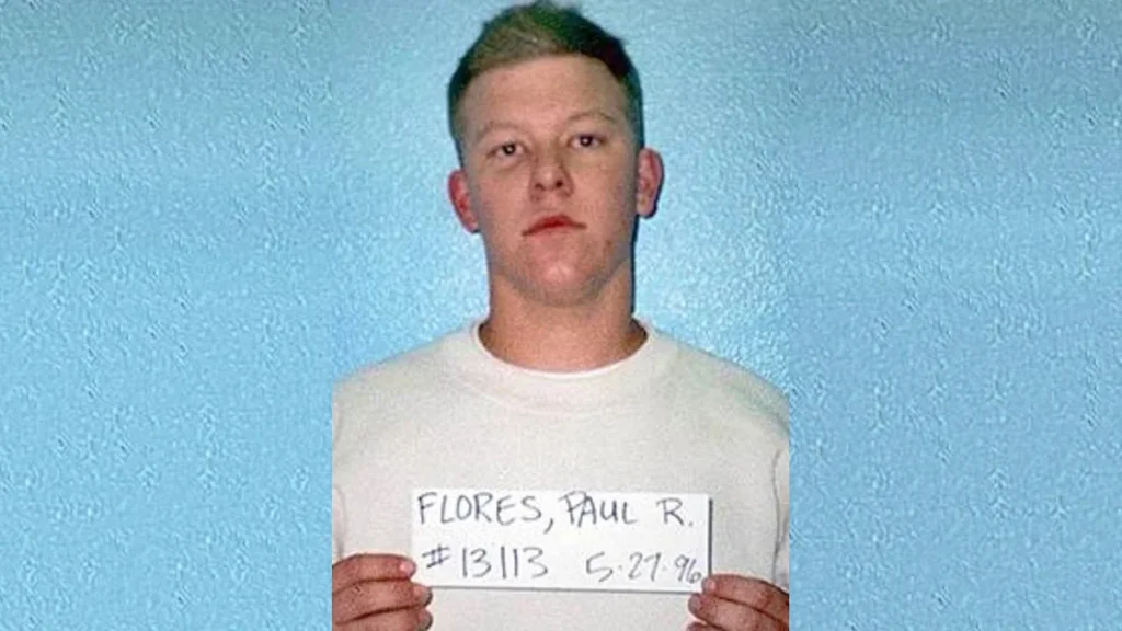 Paul Flores in a May 27, 1996, police booking photograph