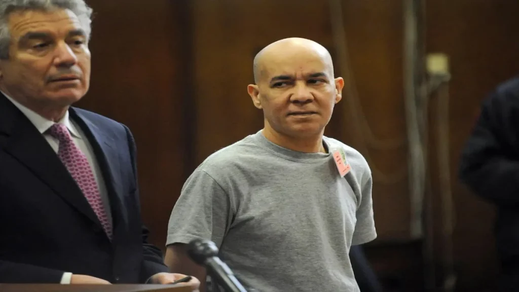 Pedro Hernandez, right, appears in Manhattan criminal court with his attorney Harvey Fishbein.