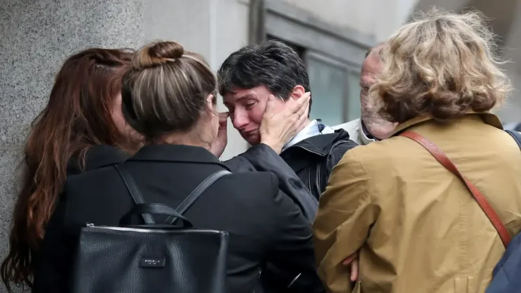 Sophie Lionnet's mother Catherine Devallone cried outside the Old Bailey after her daughter's killers are convicted.