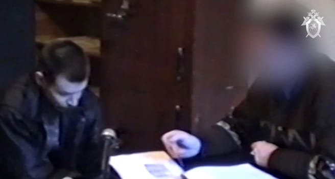 Spesivtsev in police custody. Image taken from footage released by the police.