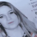 Close-up of Annie Börjesson’s Swedish passport, showing her identification photograph alongside personal details. The passport was found among her belongings after her body was discovered on Prestwick Beach in Scotland in December 2005.