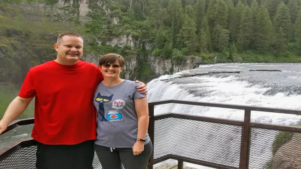 Chad Daybell, at left, with Tammy Daybell.
